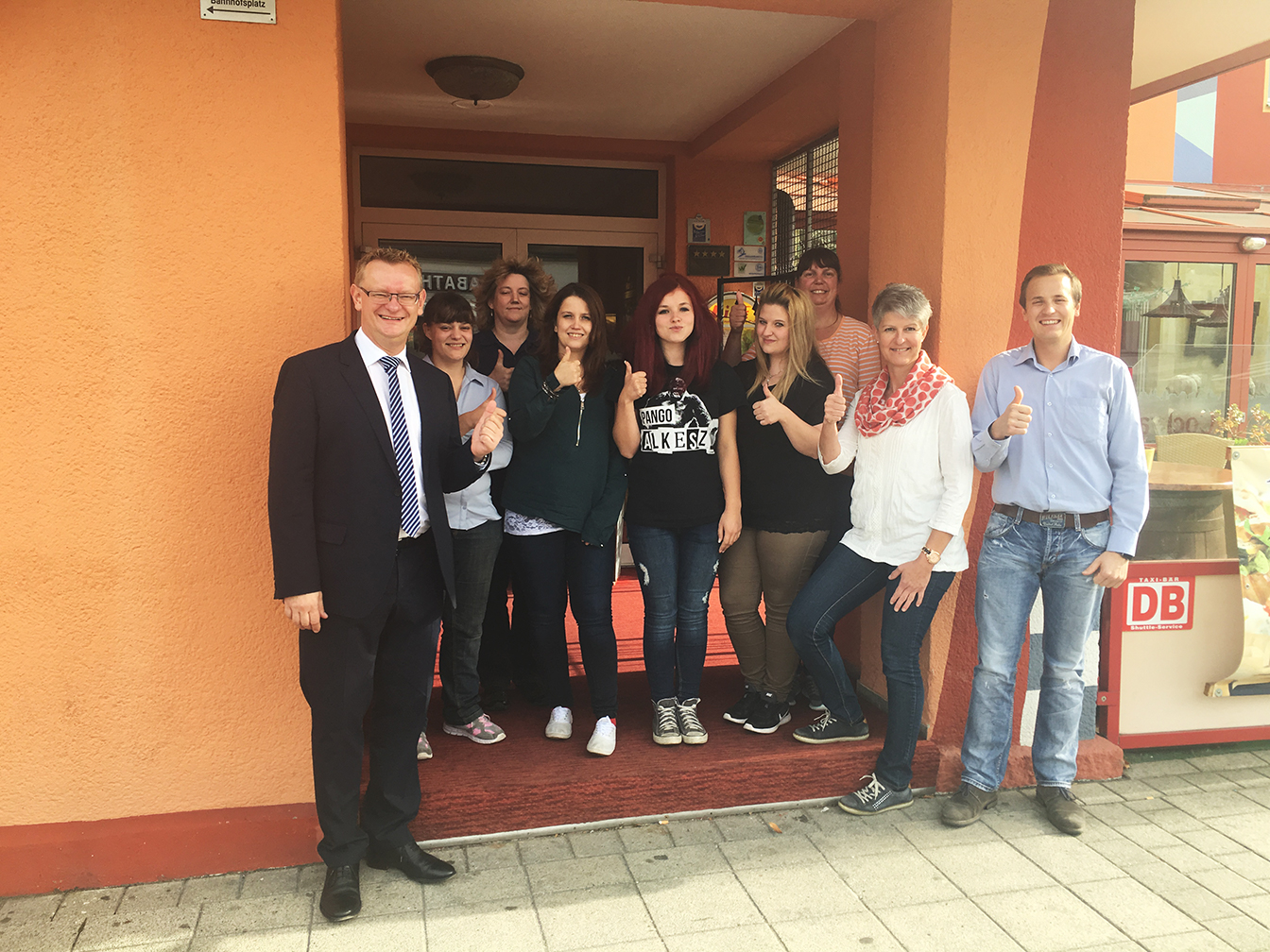 Gruppenfoto Rewe, Edeka